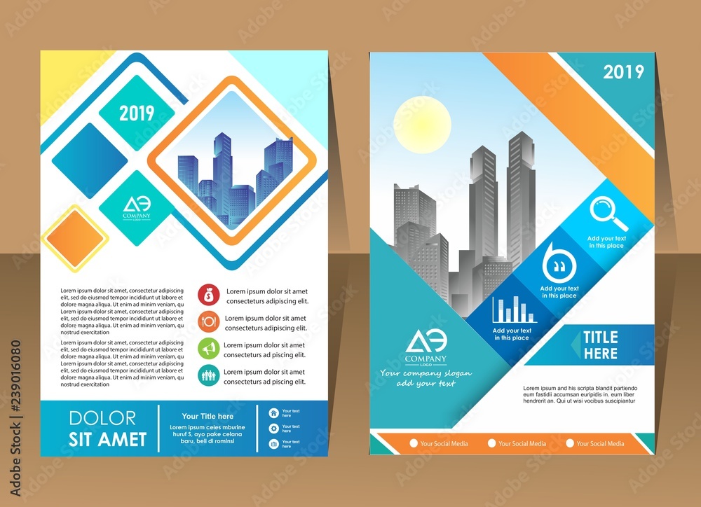 Poster brochure flyer design template vector, Leaflet cover presentation abstract geometric background, layout in A4 size Poster brochure flyer design template vector, Leaflet cover presentation abstract geometric background, layout in A4 size