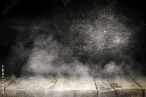 Table background and smoke decoration 