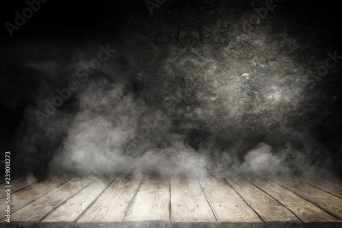 Table background and smoke decoration 