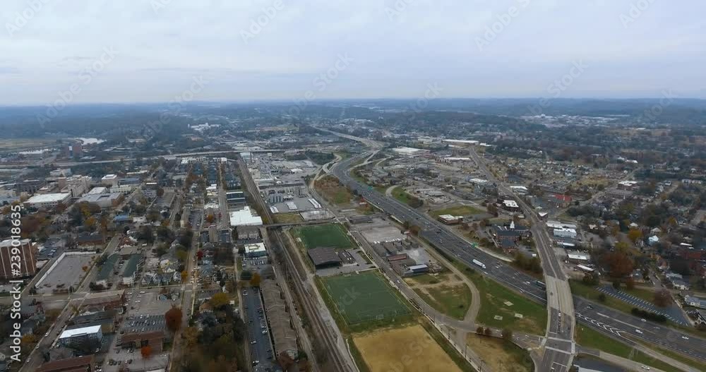 Aerial View, Knoxville, Tennessee, USA downtown 4k Aerial View, Knoxville, Tennessee, USA downtown 4k
