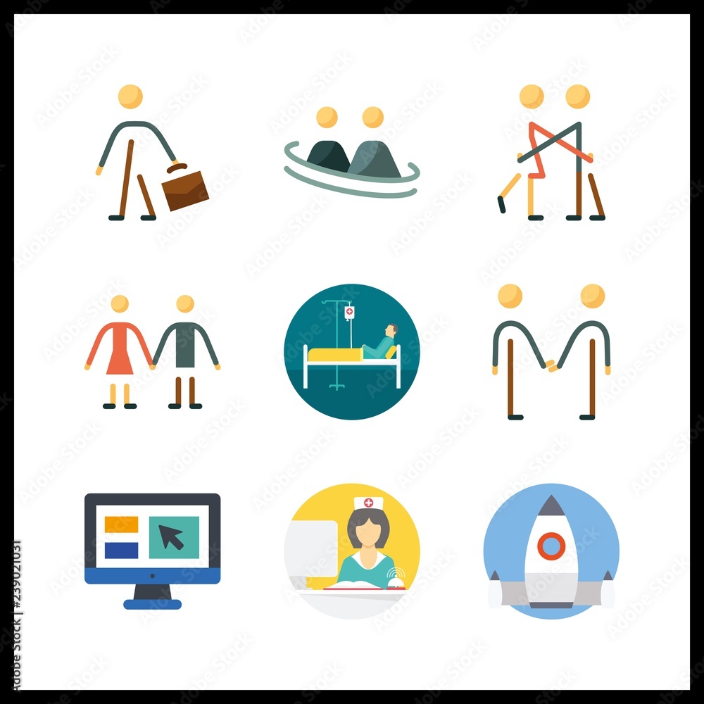9 smiling icon. Vector illustration smiling set. nurse and online shopping icons for smiling works 9 smiling icon. Vector illustration smiling set. nurse and online shopping icons for smiling works