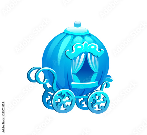 vector illustration of ice crystal fabulous carriage