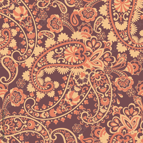 Paisley pattern, great design for any purposes. Seamless vector background
