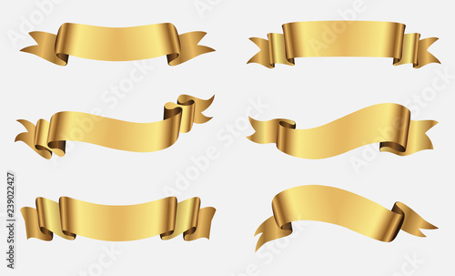 set of gold ribbons