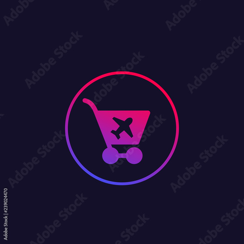Duty Free shop vector icon