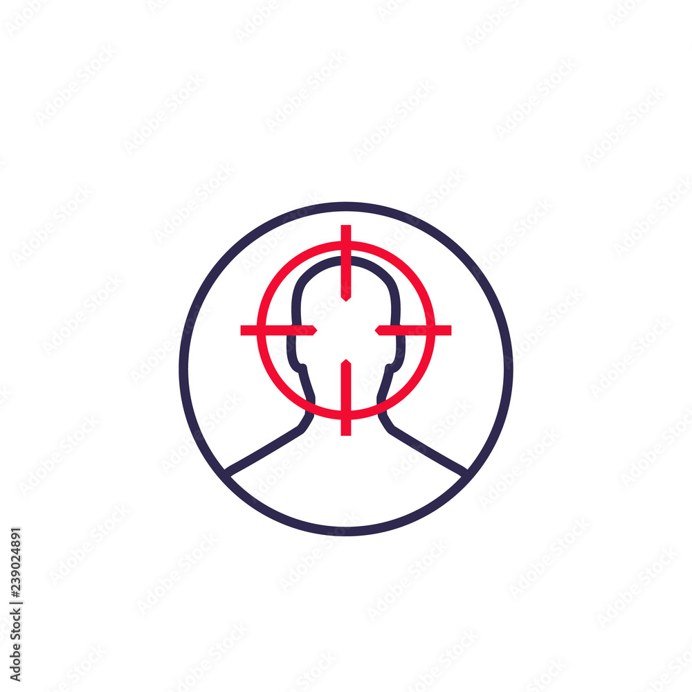 target audience icon, marketing concept vector target audience icon, marketing concept vector