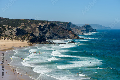 Praia do Amado on Atlantic coast, Portugal