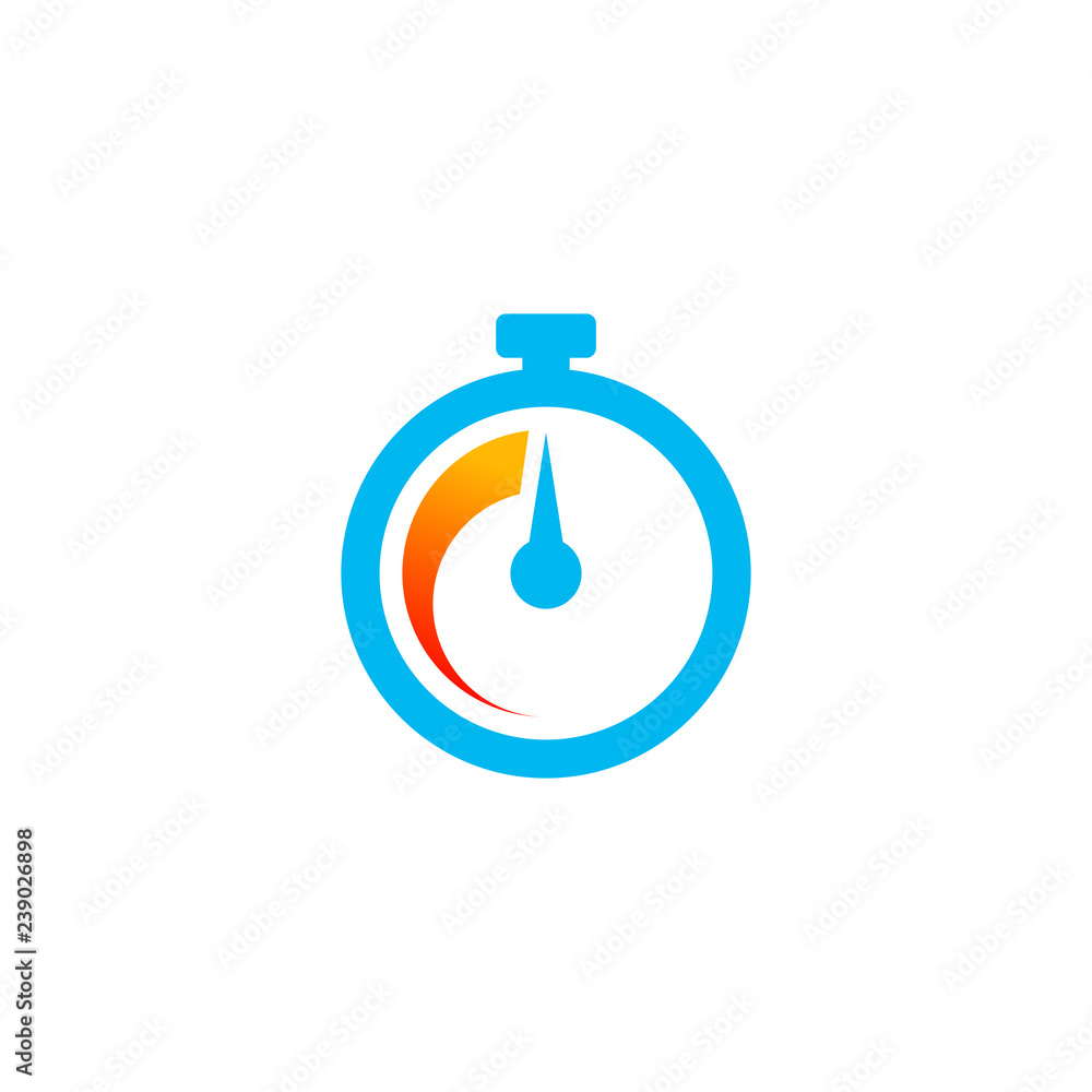 fast time icon vector in minimalist style fast time icon vector in minimalist style