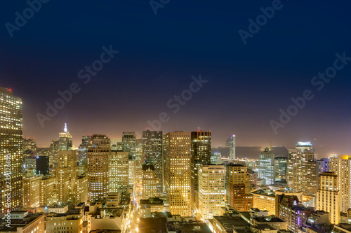 aerial of San Francisco by night