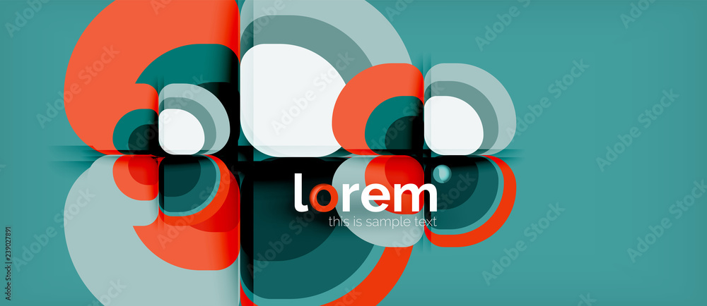 Abstract background - geometric multicolored round shapes composition. Trendy abstract layout template for business or technology presentation Abstract background - geometric multicolored round shapes composition. Trendy abstract layout template for business or technology presentation