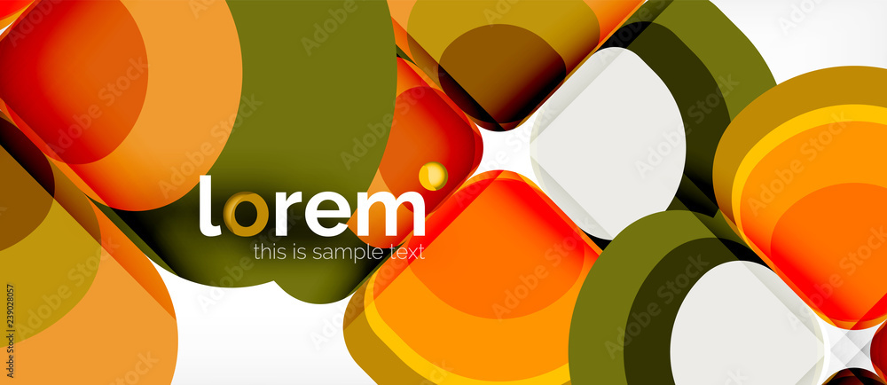 Round triangles geometric shapes composition Round triangles geometric shapes composition