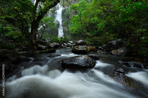 Beautiful great waterfall in tropical forest at Khlong Lan National park  Kamphaeng Phet  Thailand