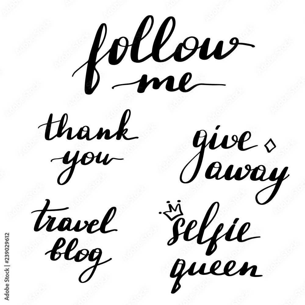 Lettering for social networks. Lettering for social networks.