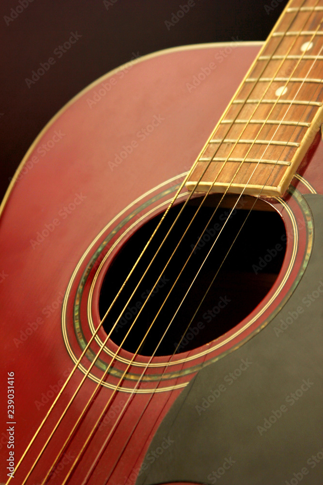 acoustic guitar close up acoustic guitar close up