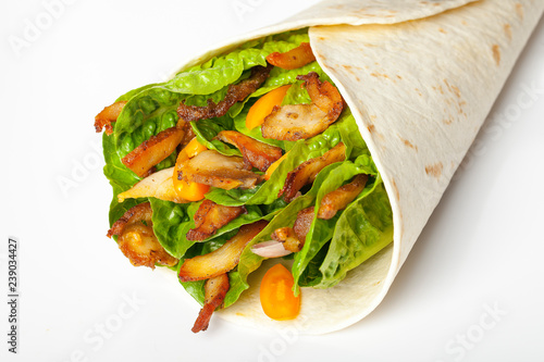 Obraz na płótnie Kebab, wrap, tortilla w salonie