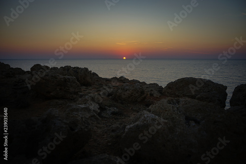 sunset over the sea