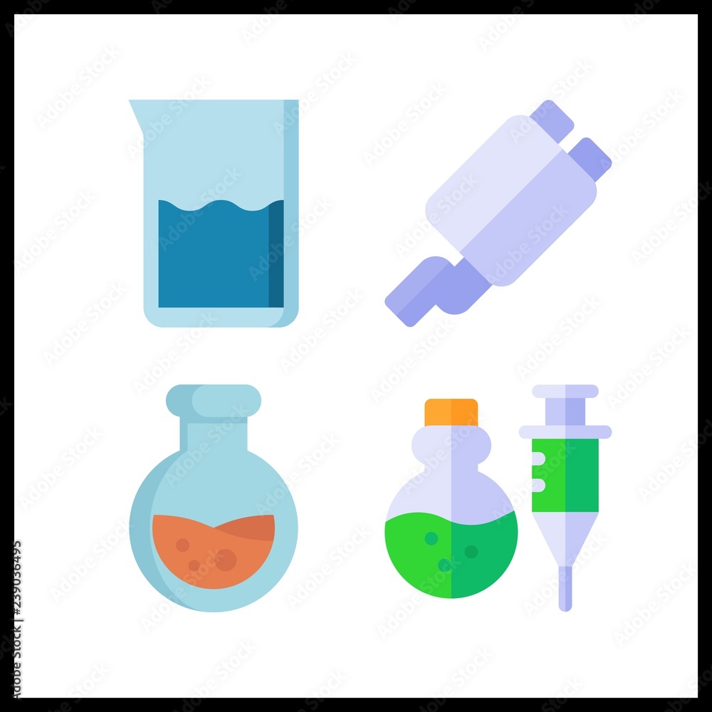 4 toxic icon. Vector illustration toxic set. exhaust pipe and flask icons for toxic works 4 toxic icon. Vector illustration toxic set. exhaust pipe and flask icons for toxic works