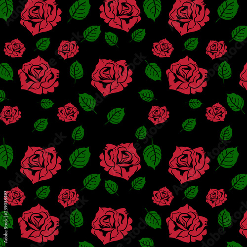 Rose seamless pattern flowers for background design.