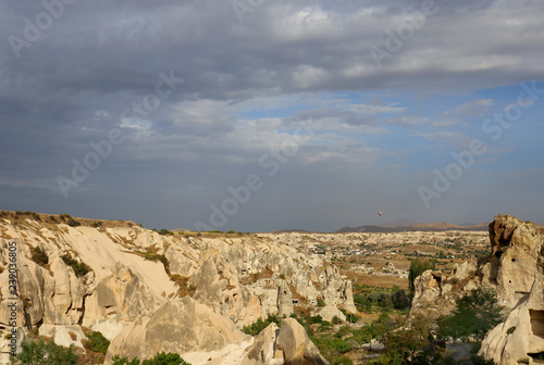 Photo of the beautiful sunny landscape of the mountains of Cappadocia in Turkey