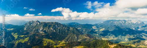 Travel Slovenia concept background - mountain landscape  Kamnik-Savinja Alps  Slovenia.