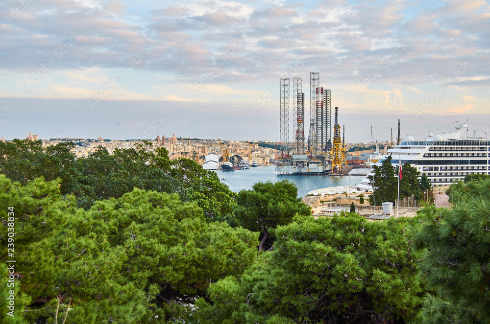 Fototapeta premium Beautiful view over the famous Valletta village , in Malta