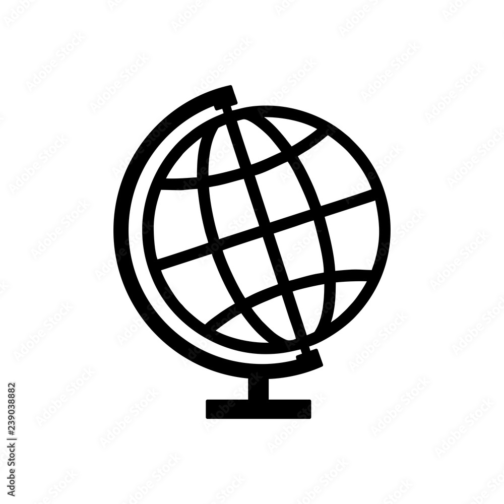 Globe flat icon vector Globe flat icon vector