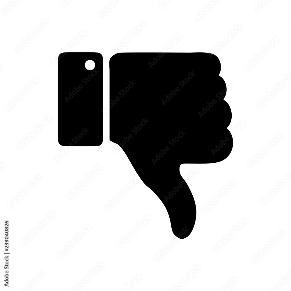 Dislike icon Vector. thumbs down icon. Hand Down Icon vector