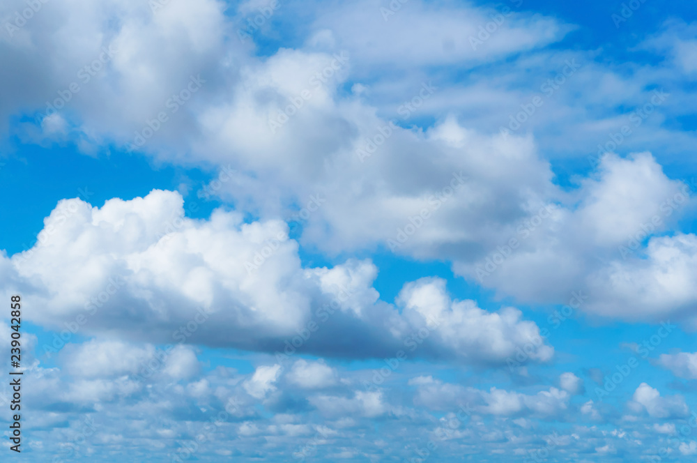 Fototapeta premium White clouds on blue sky.
