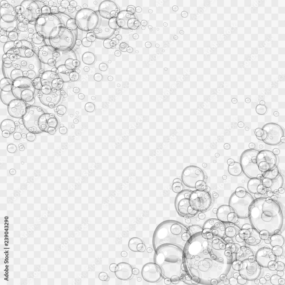 Abstract foam, water bubbles, isolated on light background Abstract foam, water bubbles, isolated on light background