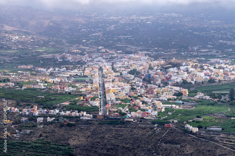 Aerial view of Los Llanos from Mirador del El Time, La Palma, Canary Islands, Spain