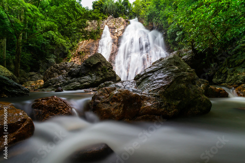 Namaung waterfall landscape on koh samui in Thailand