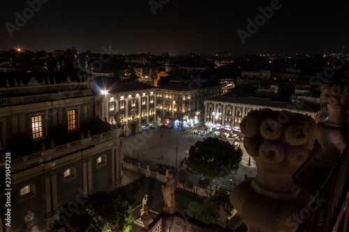 Rooftops of Catania at night