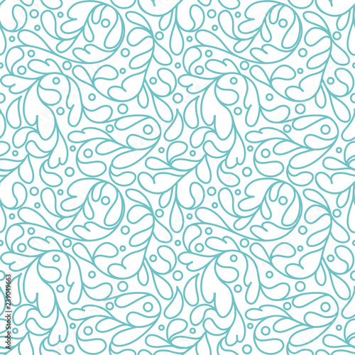 Abstract wave vector seamless pattern. Ornament. Vintage. Paisley elements. Traditional, Arabic, Turkish, Indian motifs. Great for fabric and textile, wallpaper, packaging or any desired idea.