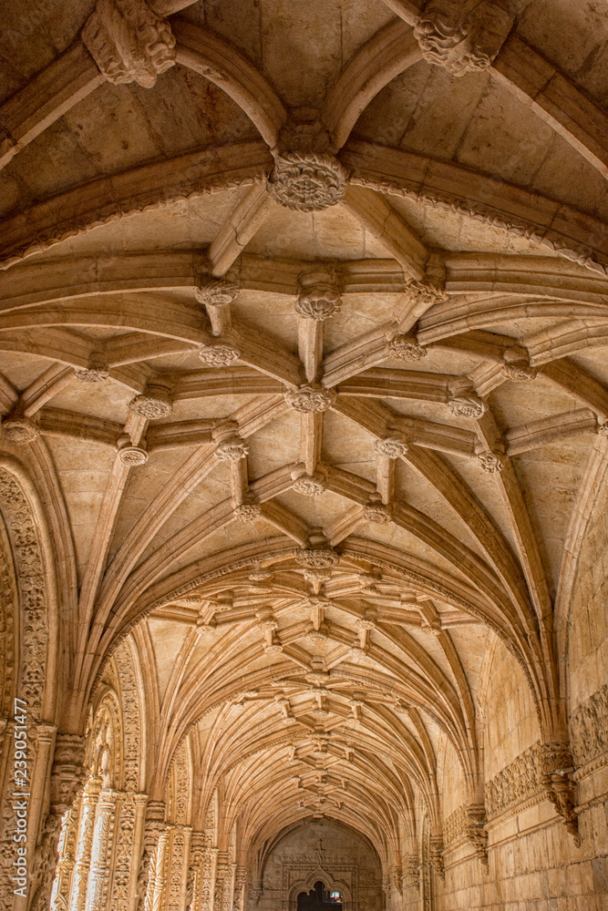 Cloister Ceiling Designs, Jeronimos Monastery, Lisbon, Portugal Cloister Ceiling Designs, Jeronimos Monastery, Lisbon, Portugal