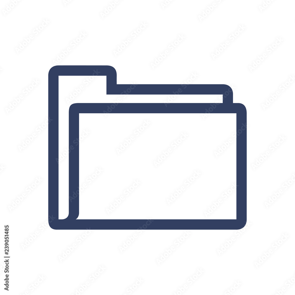 Line icon folder isolated on white background. Vector illustration. Line icon folder isolated on white background. Vector illustration.