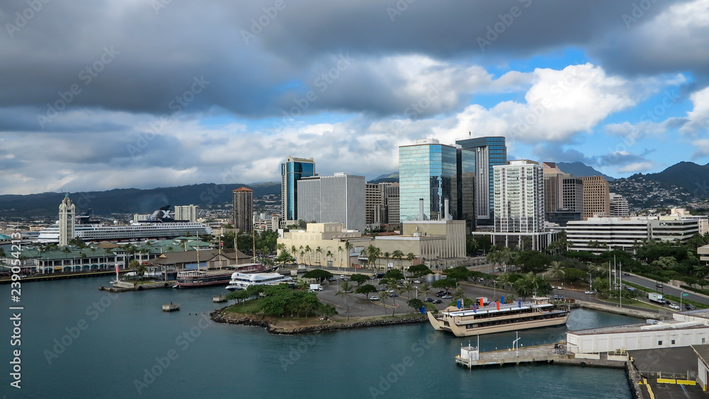 Fototapeta premium Hawaii view of the city