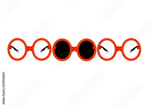 lunettes de soleil de couleurs