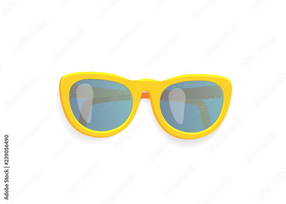 Summer Sunglasses Icon Closeup Vector Illustration