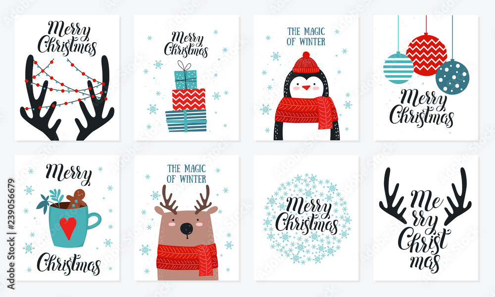 Postcard collection with christmas stuff Postcard collection with christmas stuff