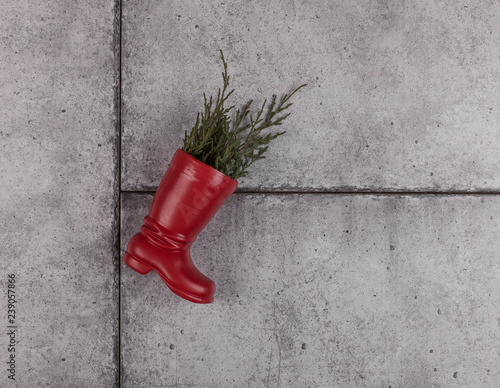 christmas symbol, red christmas boot © serikbaib