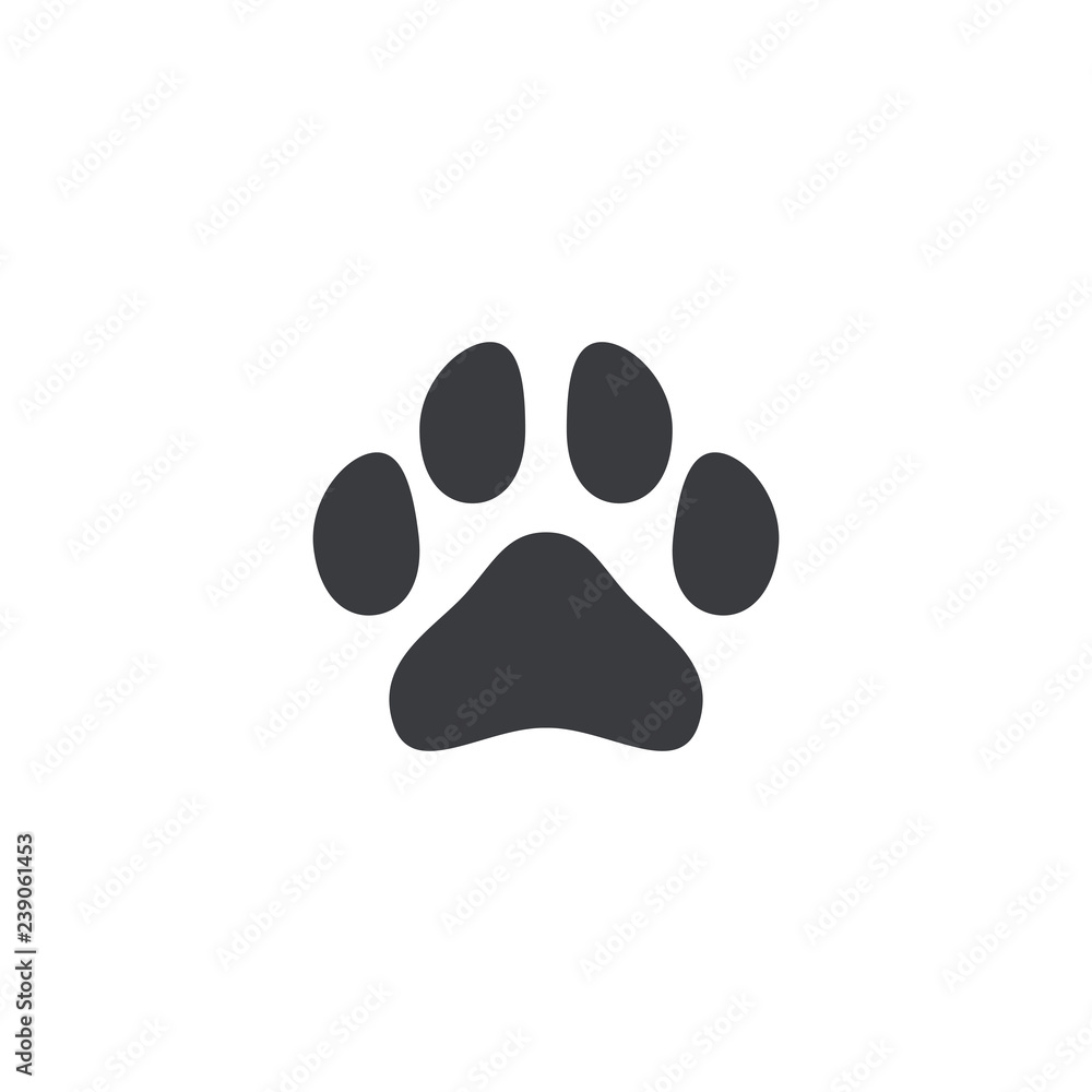 Paw icon. Paw shape. Animal footprint. Logo element. Animal foot print  Stock Vector | Adobe Stock