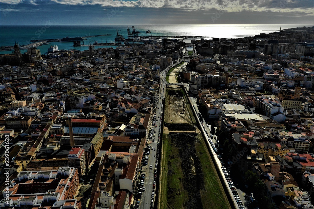 Malaga und Ronda in Spanien aus der Luft
