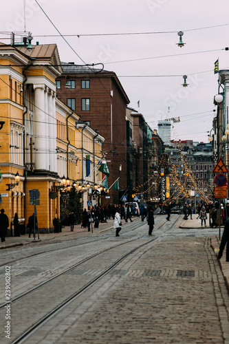 Helsinki, Finland - December 15, 2018: Helsinki cityscape