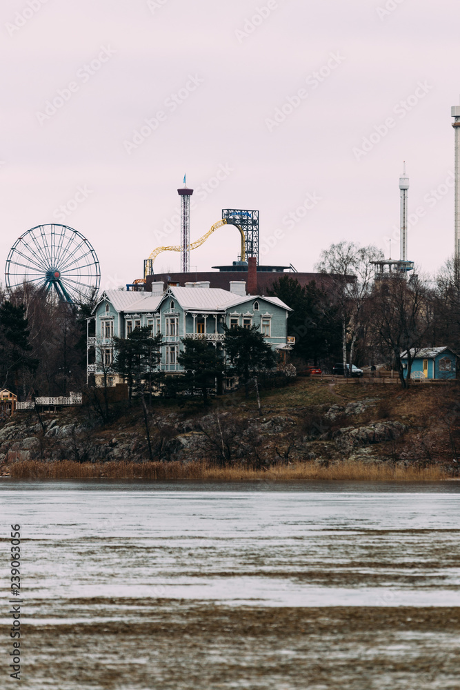 Obraz premium Helsinki, Finland - December 15, 2018: Helsinki cityscape