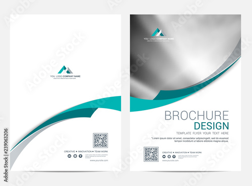 Brochure template flyer design vector background photo