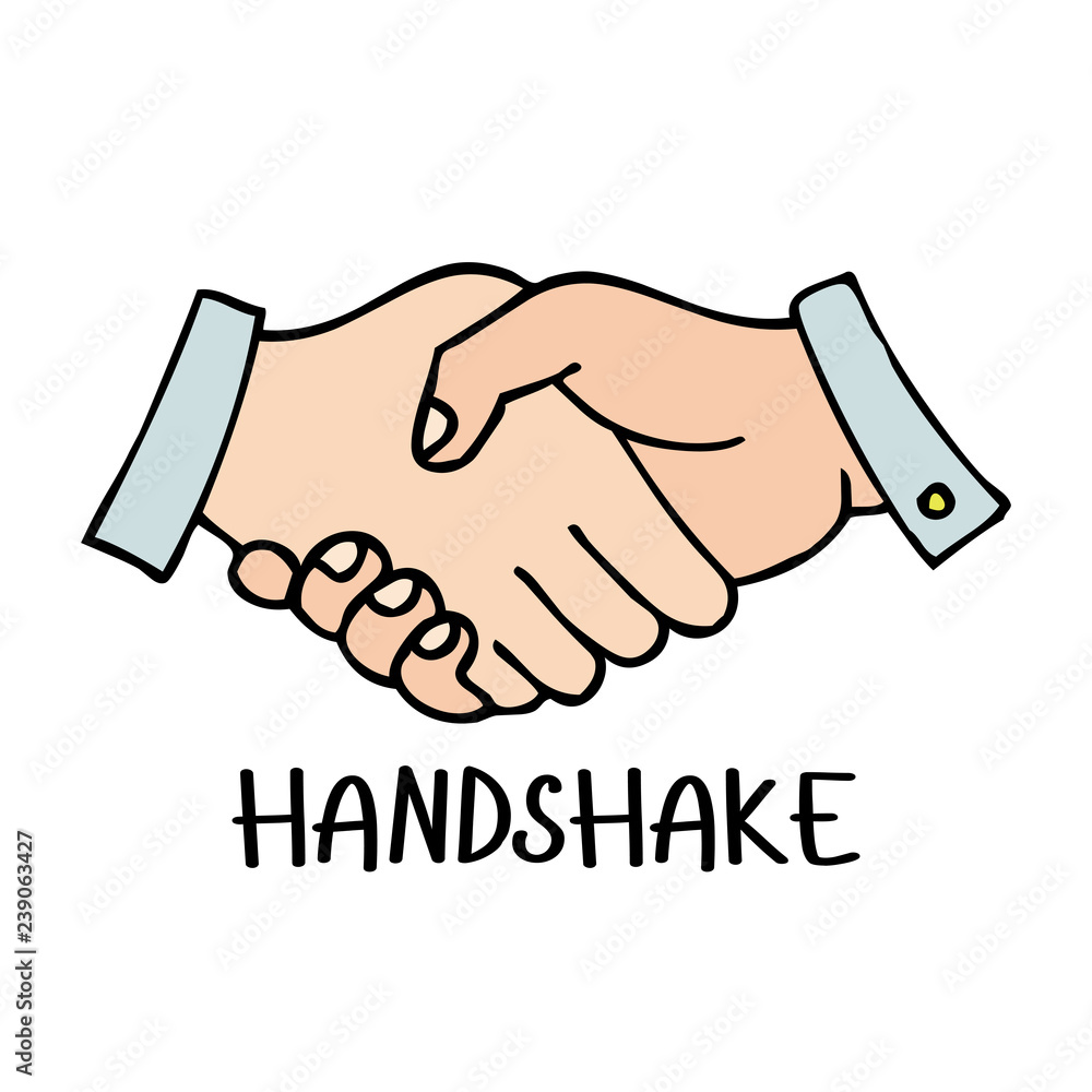 Vector handshake or partnership deal and people agreement simple ...