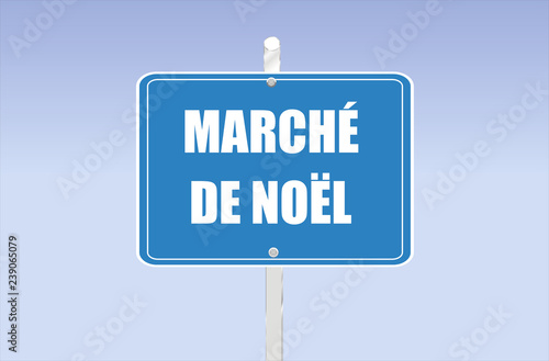 panneau marché de noël