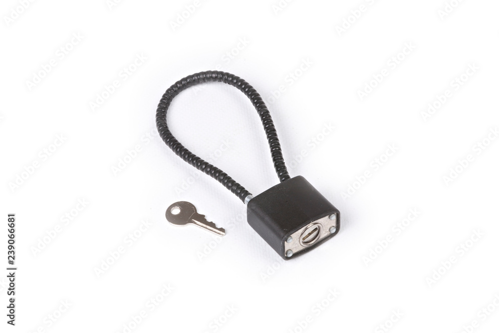 Cable style gun lock with key Cable style gun lock with key