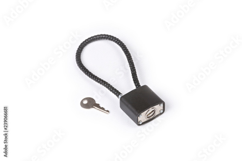 Cable style gun lock with key