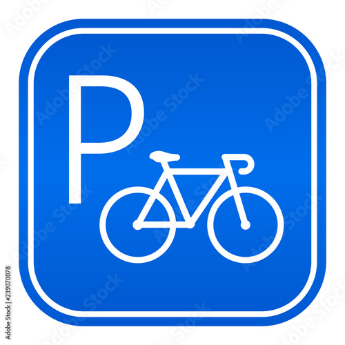 Bicycle parking vector sign